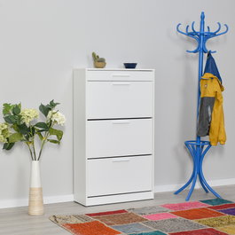 Hanah Home Zapatero Shc-431-Dd-1 Blanco y Diamante